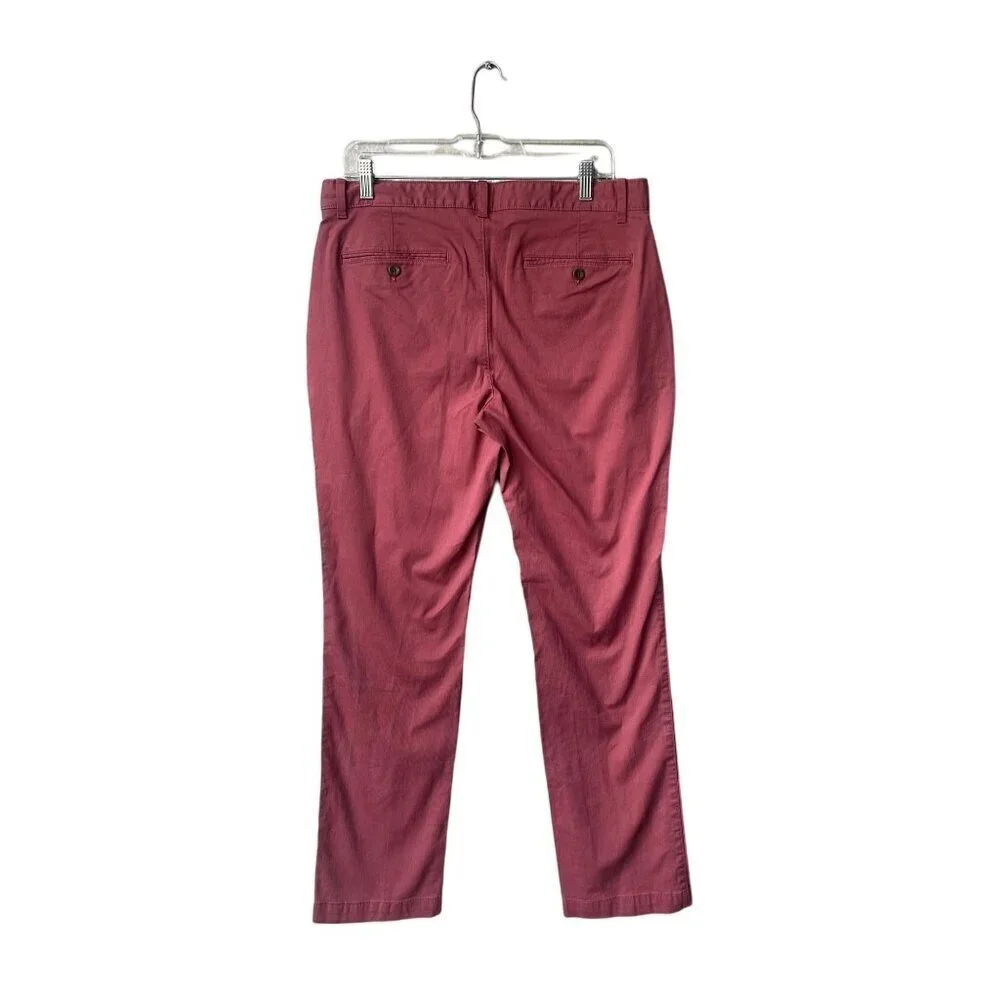 Banana Republic Mens Aiden Fit Chino Size 32X32 Red Dress‎ Pant